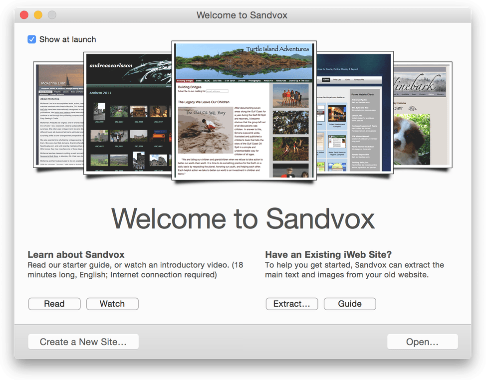 sandvox web hosting